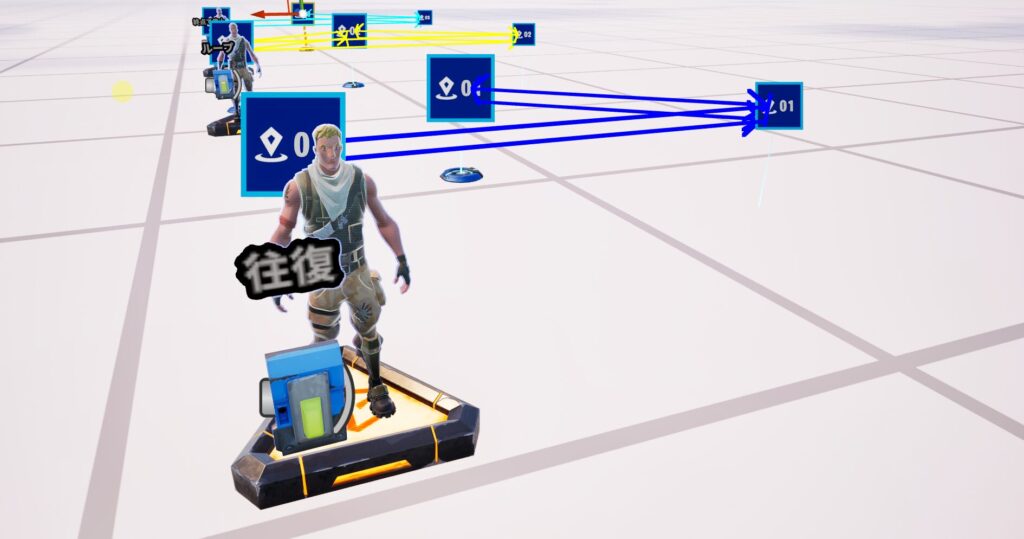AIのパトロール経路節点 往復