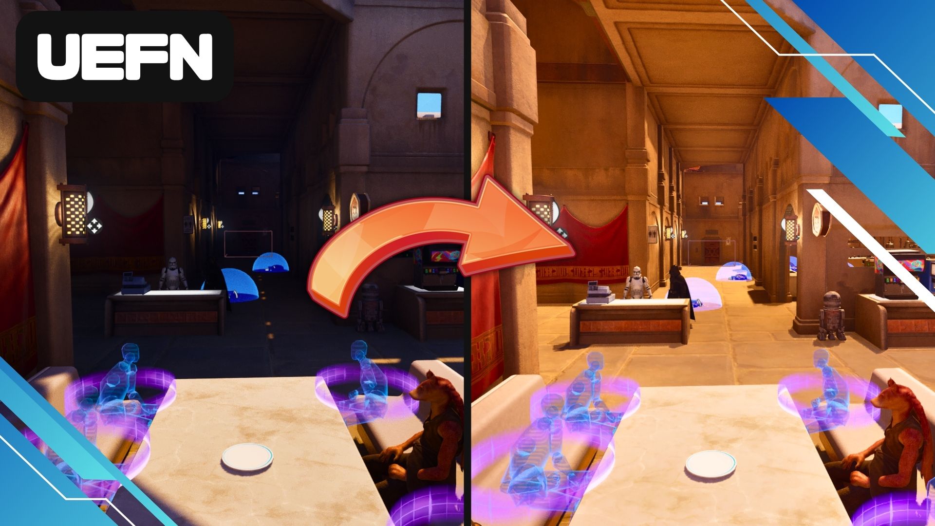 【UEFN】建物内が暗い？影の設定（Cast Shadow）をまとめてOFFにして明るくする方法